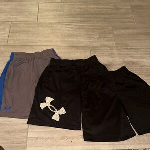 Under Armour Kids' Black and Gray Shorts Trio